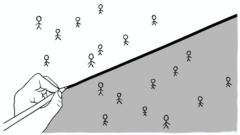 A Line Drawn Between Two Groups